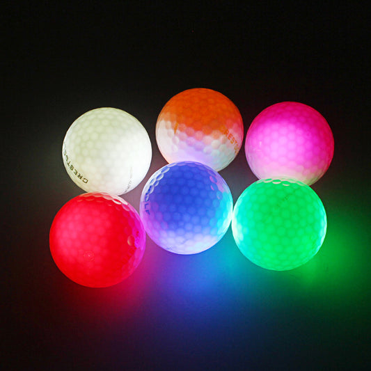 Sex olika färger lysande golfboll med led