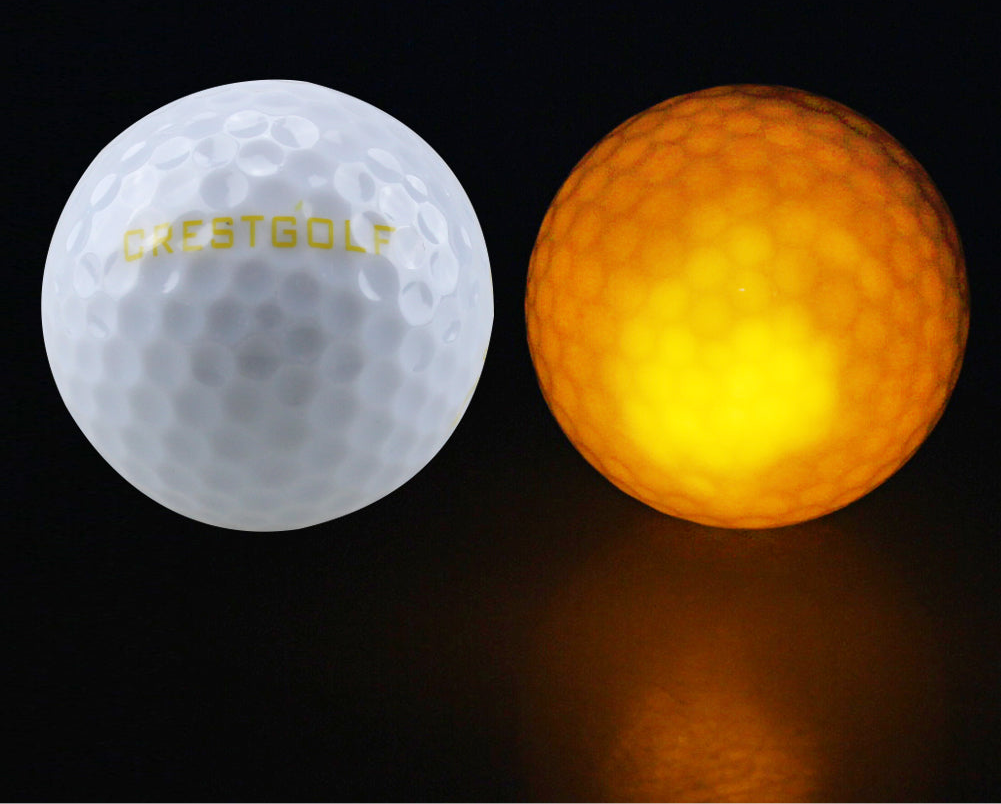 Gul lysande golfboll med led
