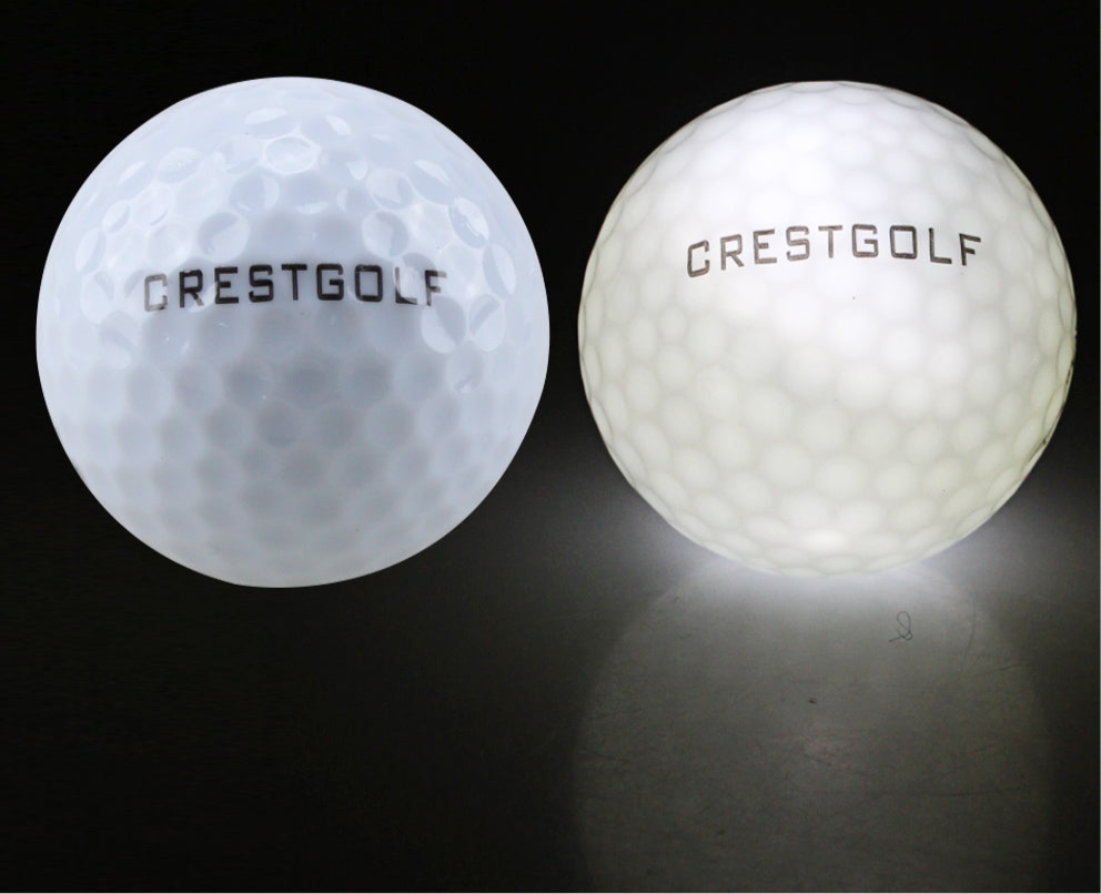 Vit lysande golfboll med led