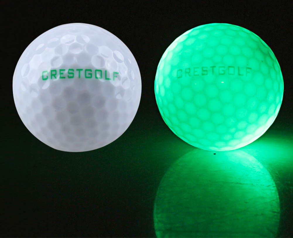 Grön lysande golfboll med led