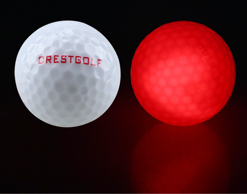Röd lysande golfboll med led