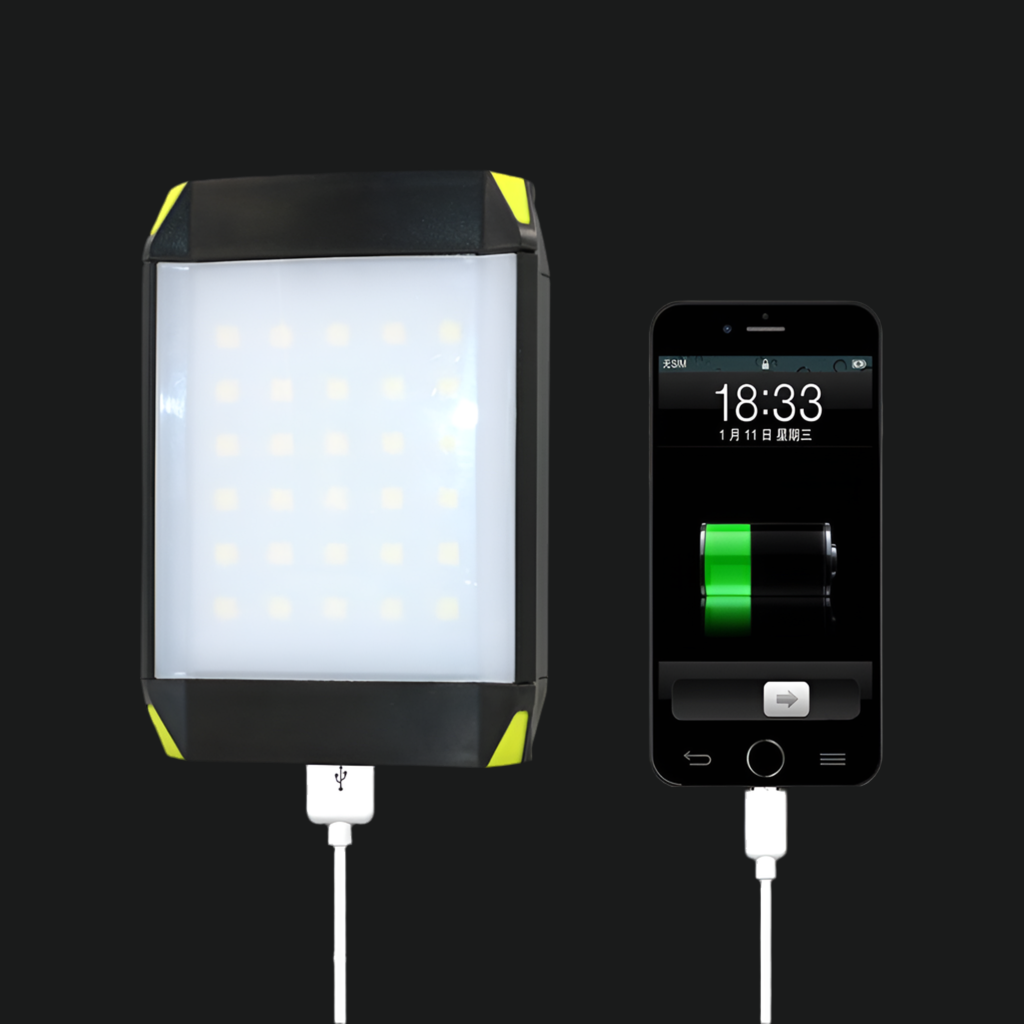 Campinglampa och Powerbank